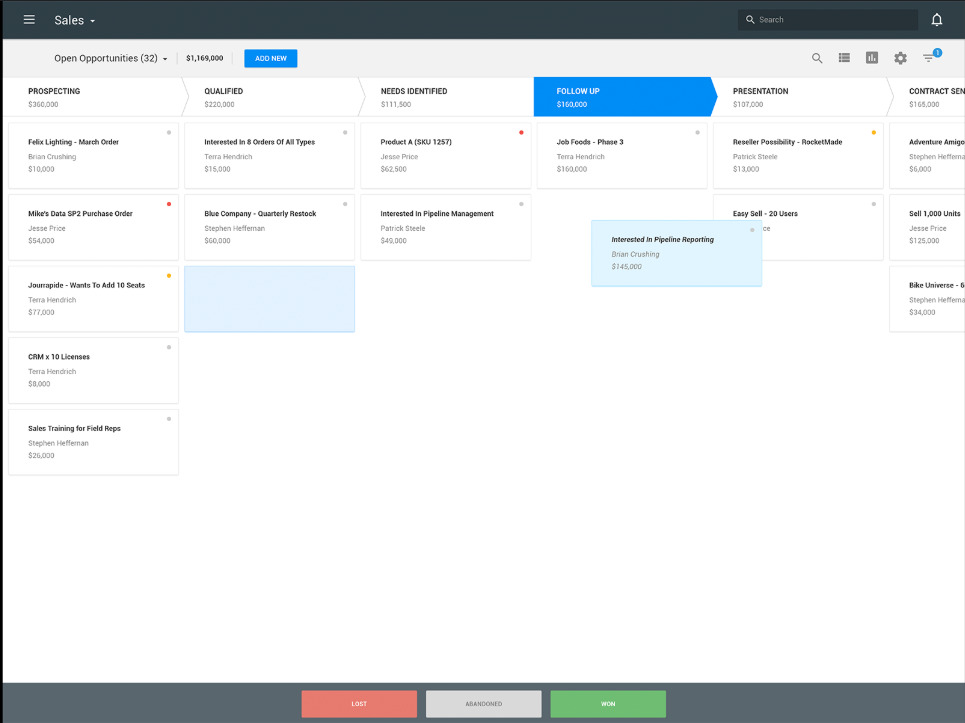 copper crm example how to follow up with leads
