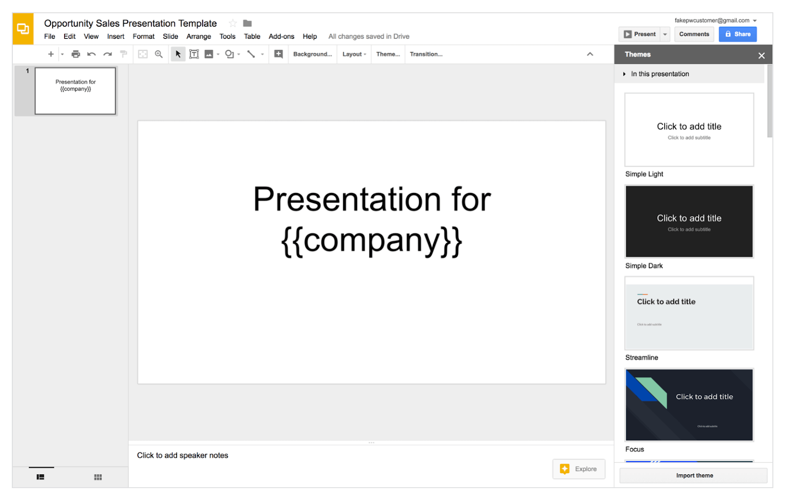 google slides copper integration