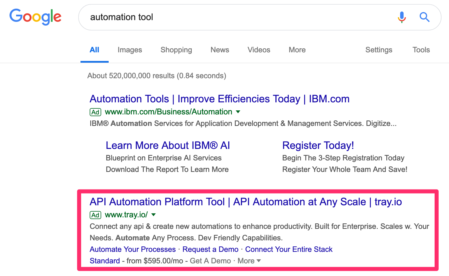 google search results are part of a sales funnel too.