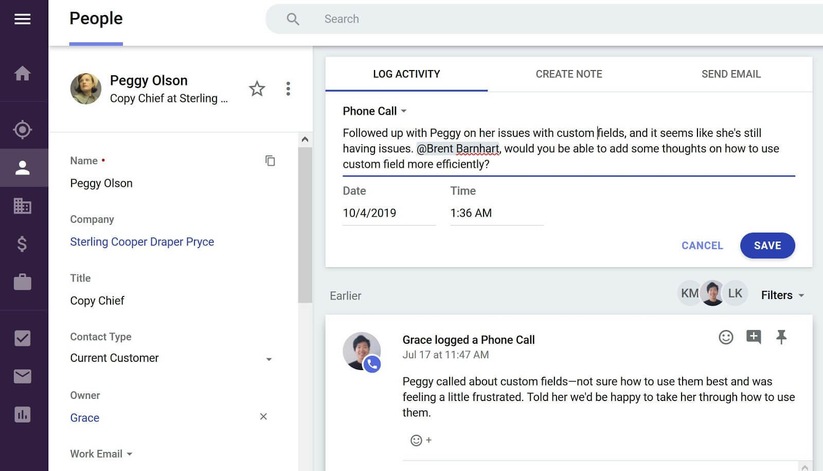 team collaboration in copper crm