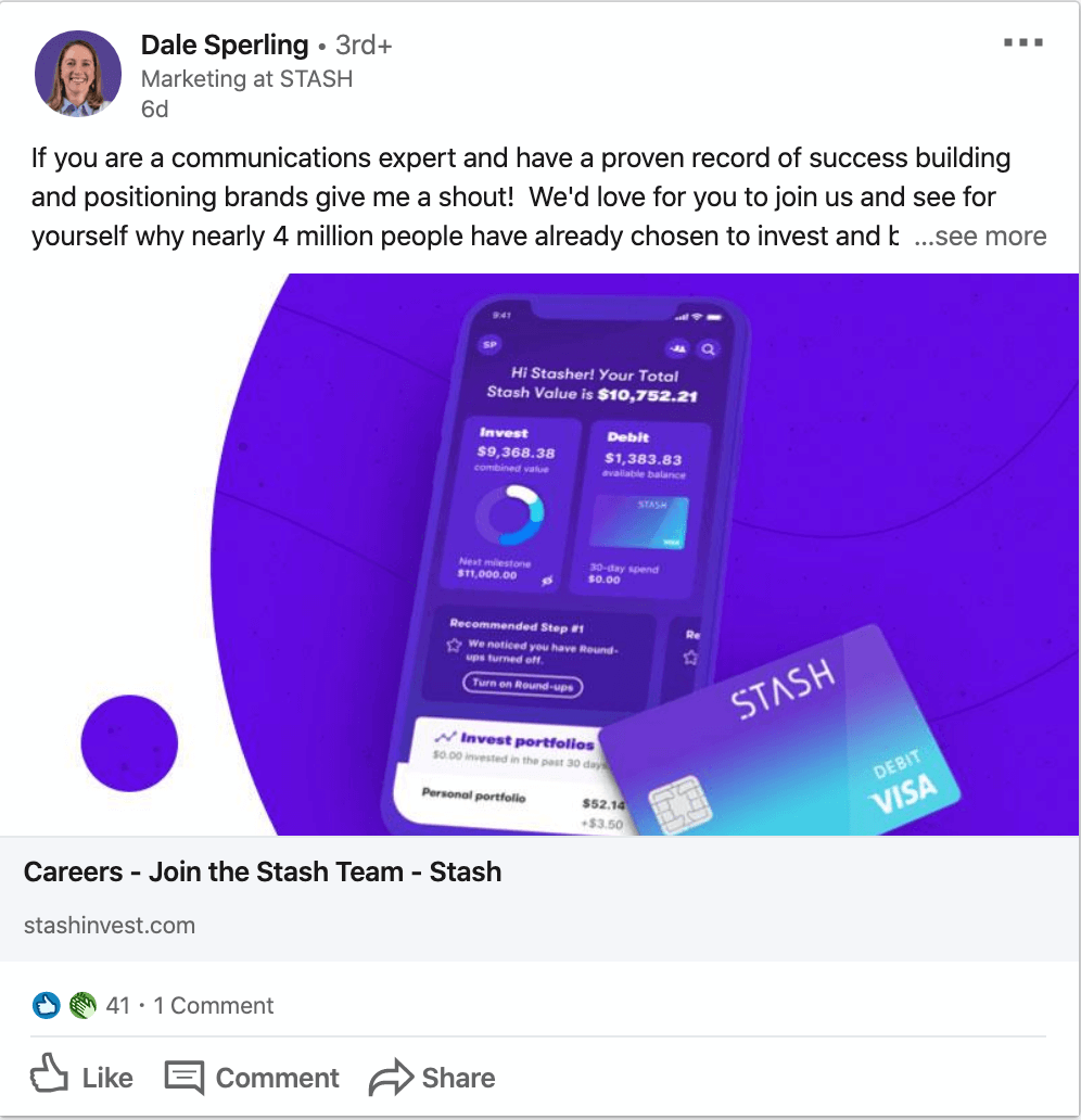 open positions on linkedin