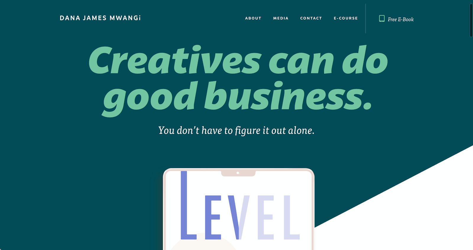 consultant homepage example