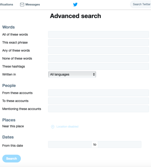 use twitter's advanced search to find sales prospects.