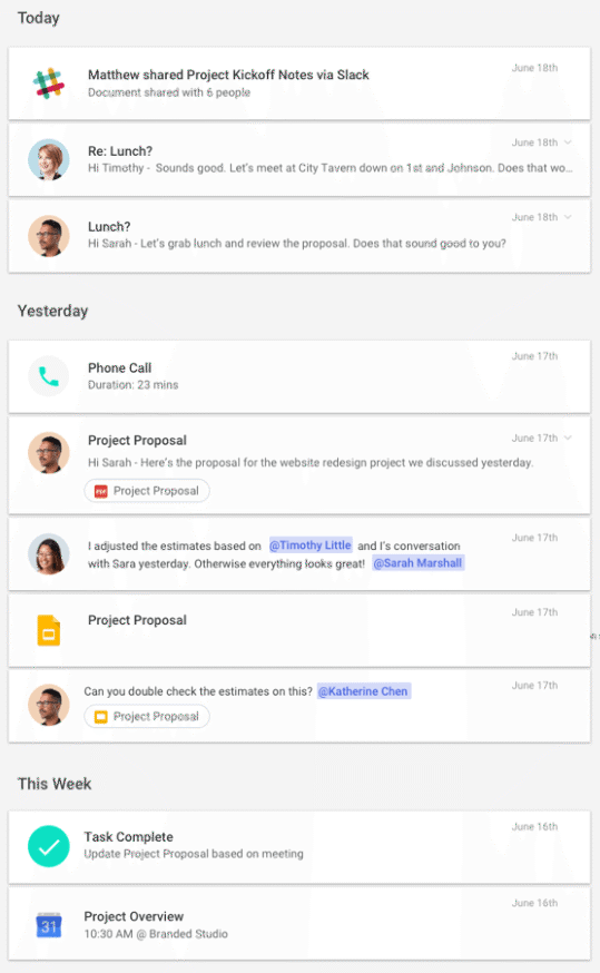 customer communication history in copper crm