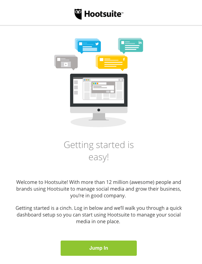 hootsuite sales email example