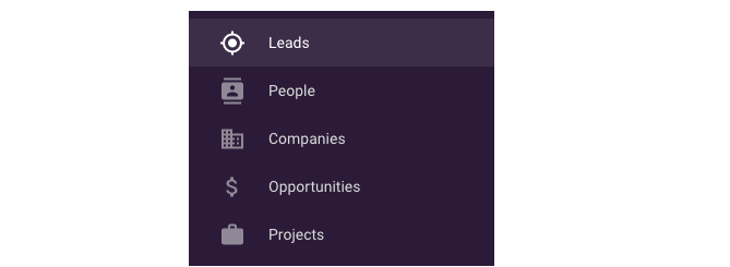 default system names in copper crm.