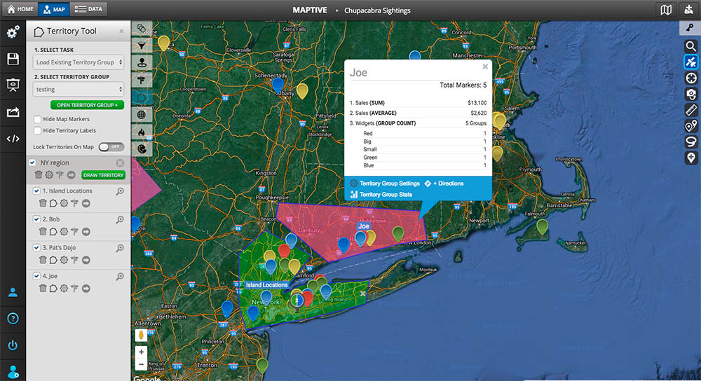 Maptive map view