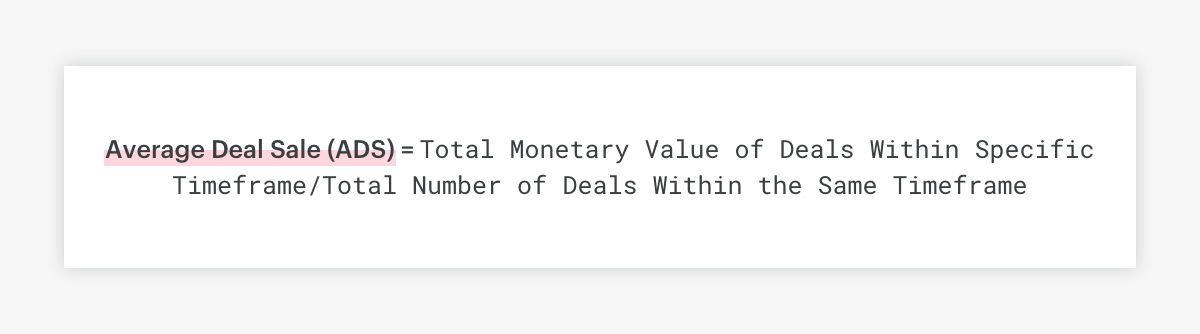 average deal size formula