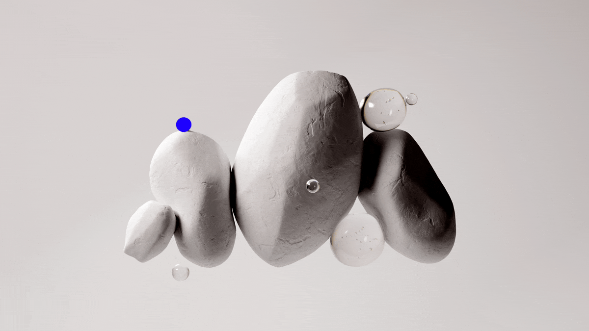 Bounc is a self-initiated creative experiment by Buff Motion, a B Corporation-certified motion and animation studio based in Brighton, conceived as a short-form animated film exploring the contrast between 2D and 3D design through subverted physics and material perception. The project originated around the idea of a tongue-in-cheek fictional brand built around a simple inanimate object — a rock — with the Bounc name chosen to give personality to a deliberately crude subject. Buff Motion's in-house team developed the animation, with sound design handled by Pelican Sound, whose collaborator Stefan Kostaras described the approach as pairing a playful, fluid sound palette with the visuals to shape a unified creative vision. The animation technique involved flat 2D textures colliding with fully rendered 3D objects, using exaggerated weight and broken physics to introduce humour and surprise. Project files were made available for download via Gumroad, with all proceeds directed to The Hummingbird Project, a Brighton-based charity supporting young refugees and asylum seekers. The project received a Video of the Day Award from Motion Design Awards and was featured across several editorial platforms.