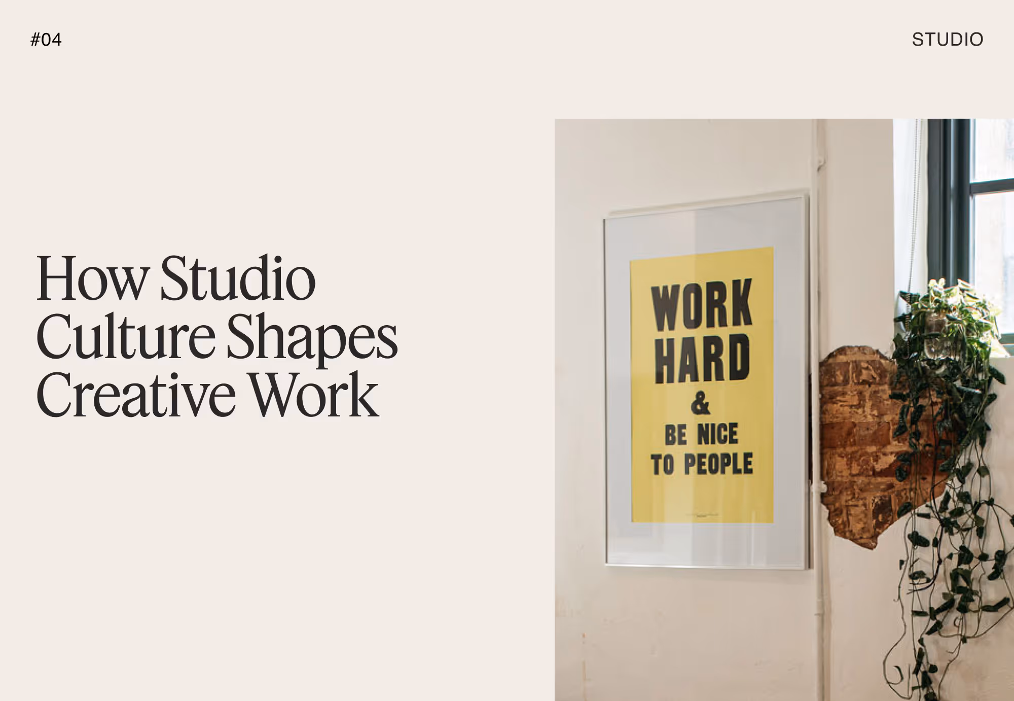 Studio culture is a direct driver of creative output quality, and at Buff Motion, a B Corporation-certified motion and animation studio based in Brighton, this principle is embedded into every aspect of how the business operates. In this blog, Co-Founder and Studio Director Chloe Flexman articulates the studio's guiding philosophy — "make better work by making work better" — explaining that a focus on the internal working environment, hiring, and team wellbeing creates the conditions for consistently excellent creative work. Psychological safety is identified as a foundational requirement, enabling team members to experiment, give and receive feedback in all directions, and maintain a solution-focused mindset even under pressure. Practical commitments reinforce this: a non-negotiable 5:30pm finish, time in lieu for any necessary overtime, regular one-to-ones, and the appointment of a dedicated Studio Manager and wellbeing lead. Buff's B Corp certification is presented not as a marketing device but as a public accountability framework and a validation that its values are operationalised rather than aspirational. The blog also references the studio's philosophy of "better over bigger," positioning the quality of projects and team experience above growth for its own sake.