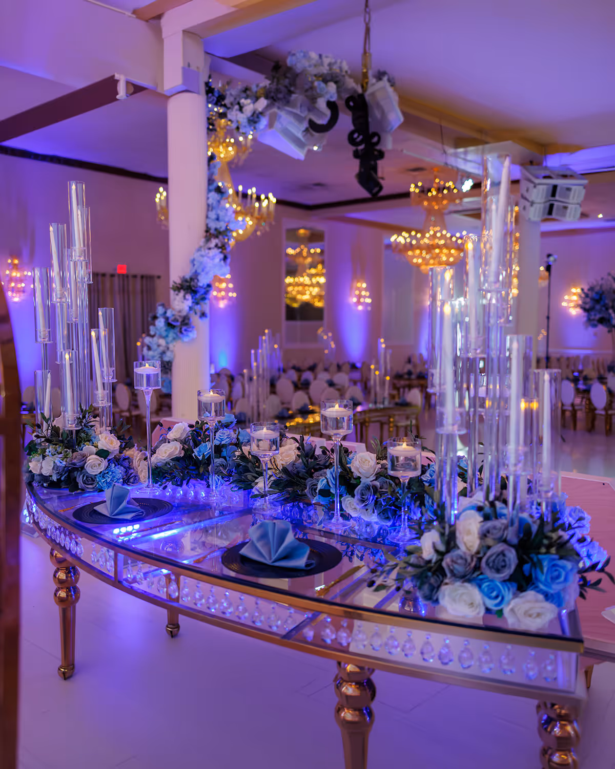 Second-floor ceremony area at a Cypress TX wedding venue designed for private indoor wedding ceremonies.