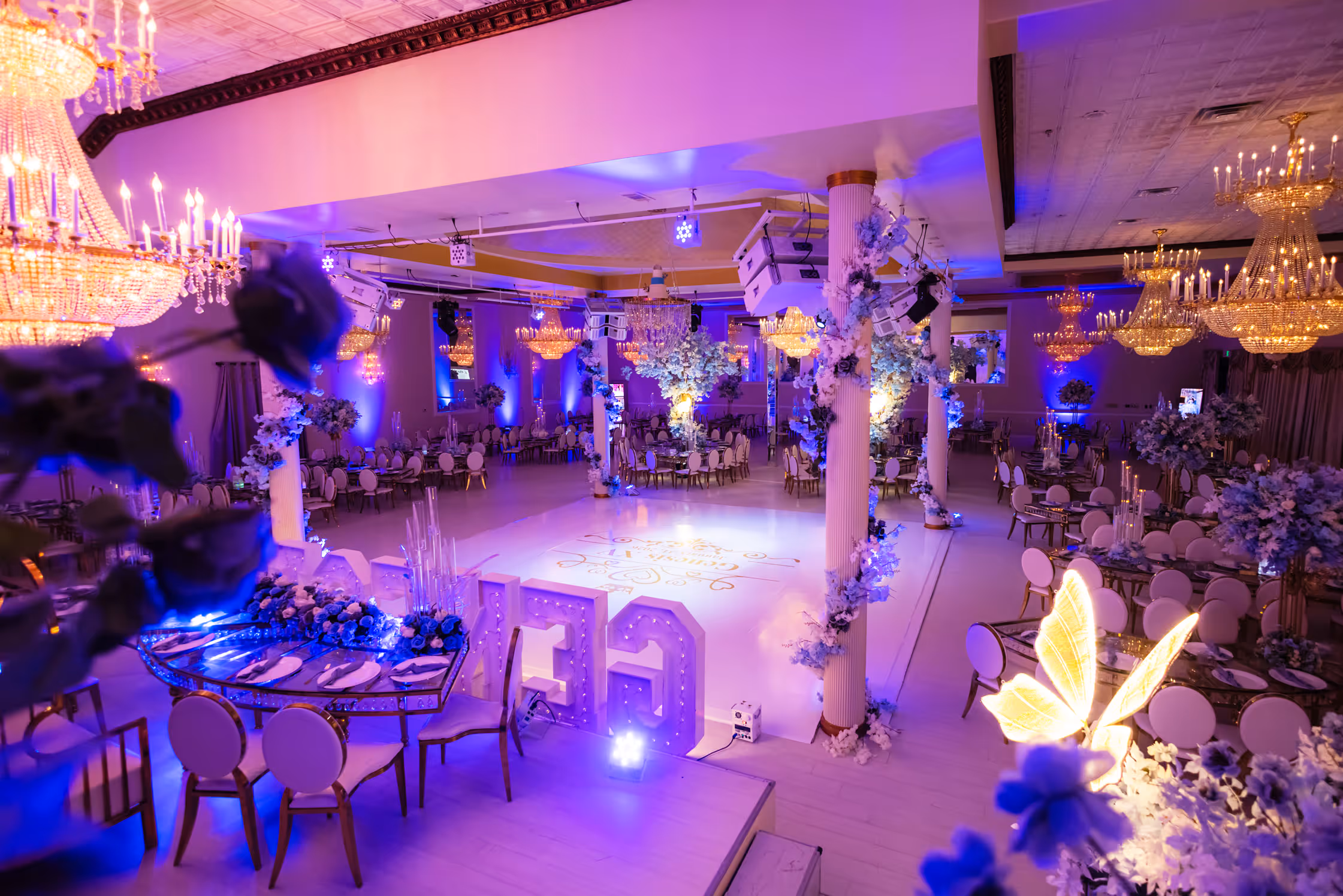 Enchanted Cypress Ballroom event hall in Cypress TX designed for formal weddings and events.