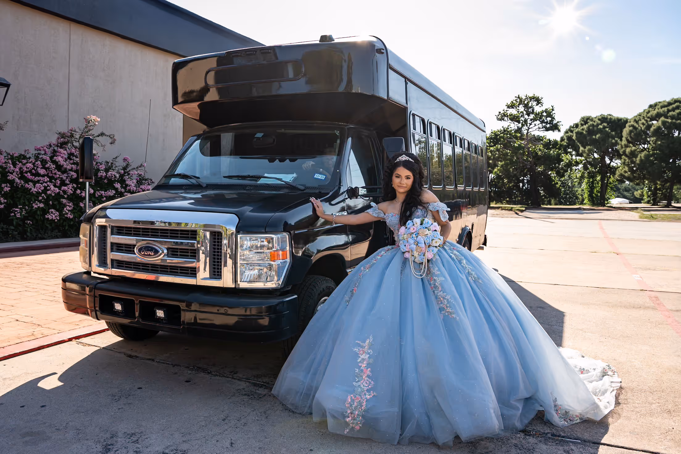 Enchanted Cypress Ballroom quinceañera venue in Cypress Texas with elegant indoor ballroom and reception setup.