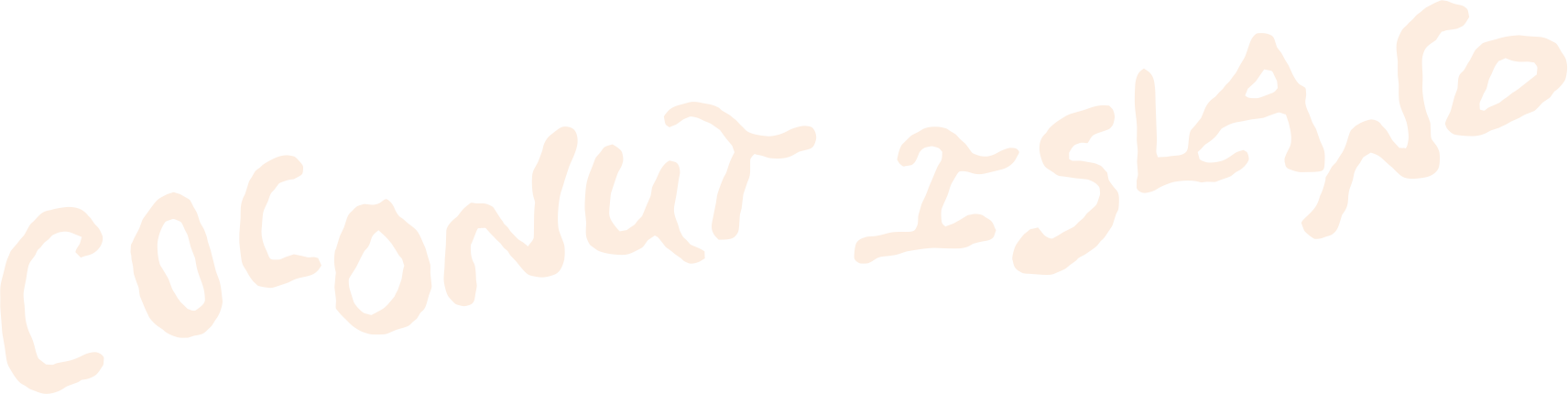 COCONUT ISLAND Logo. Handwritten text saying 'COCONUT ISLAND' in ivory colour on a transparent background.