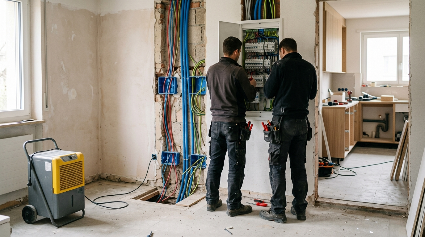 Illustration zum Thema: Elektroinstallationen bei Umbau und Sanierung: Was ist Pflicht?