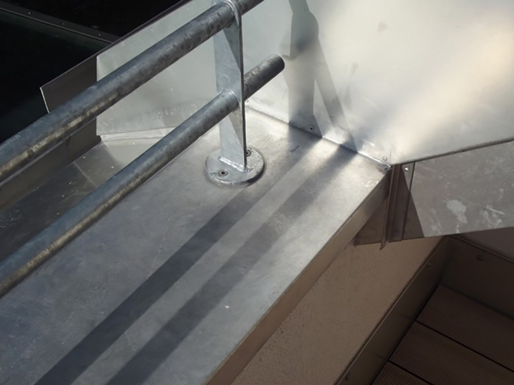 Fertiggestellte Dachterrasse