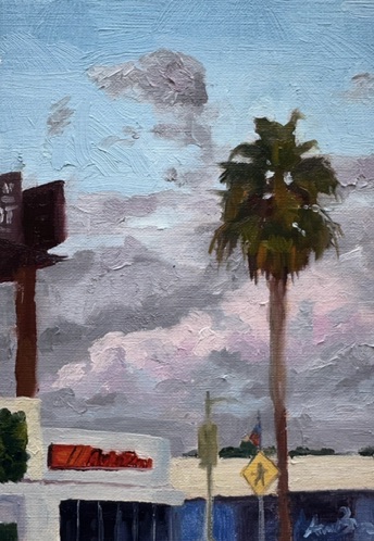 Palm tree street scene by Audrey