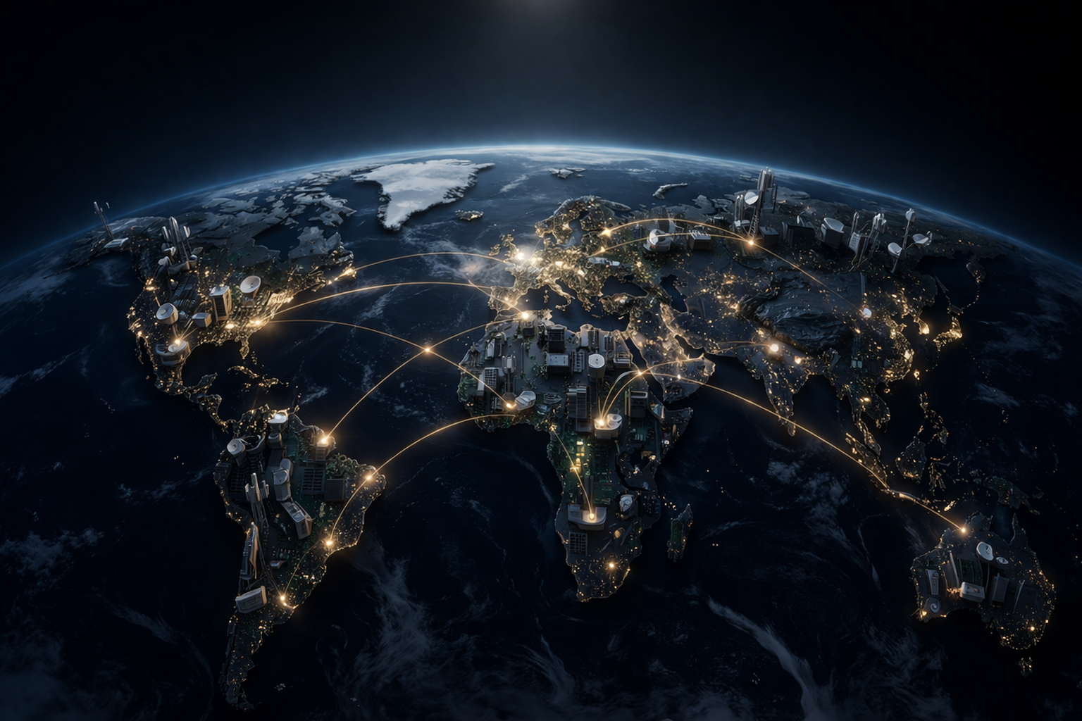 Orange adjustable desk lamp lit on the edge of a black surface with a plain gray background.