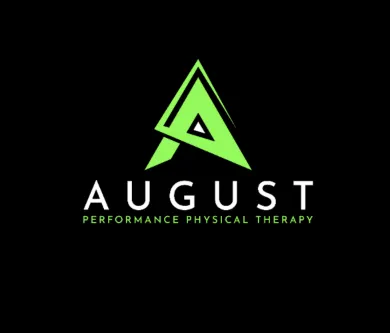 August Performance Physical Therapy logo with a stylized green letter A on black background.