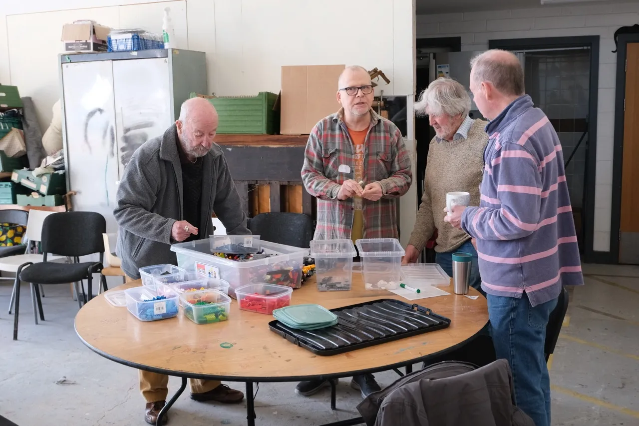 talking at Teesdale shed