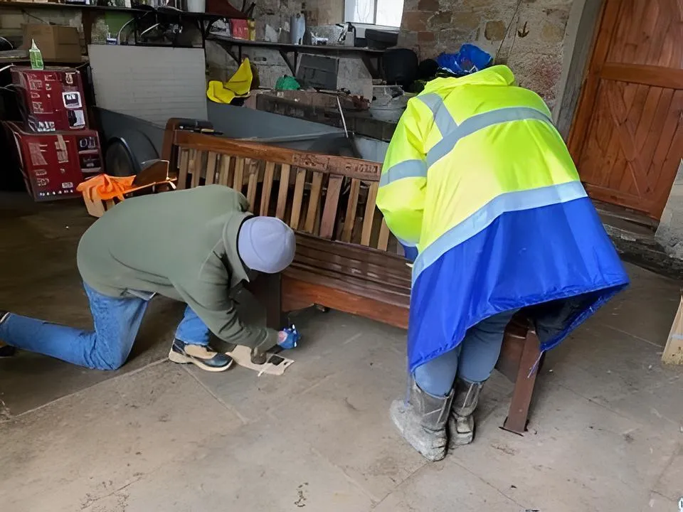 Working on the bench