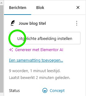 wordpress uitgelichte afbeelding toevoegen