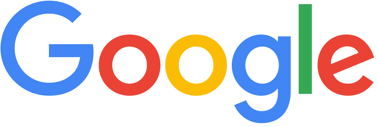 Google logo with multicolored letters G, o, o, g, l, e in blue, red, yellow, green, and red.