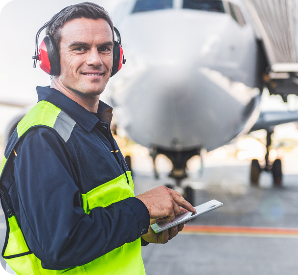 Airport ground worker supported by Fedcap UK’s WorkWell employment and health programme.