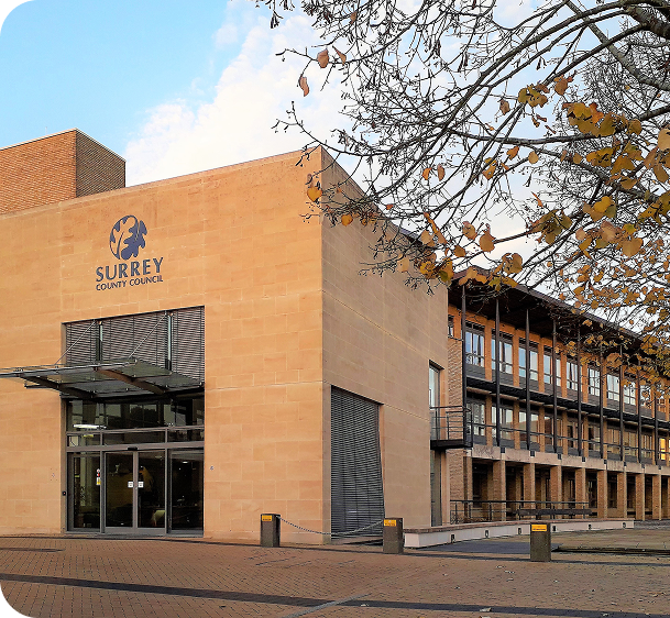 Surrey County Council offices, partner in the WorkWell health and employment programme.