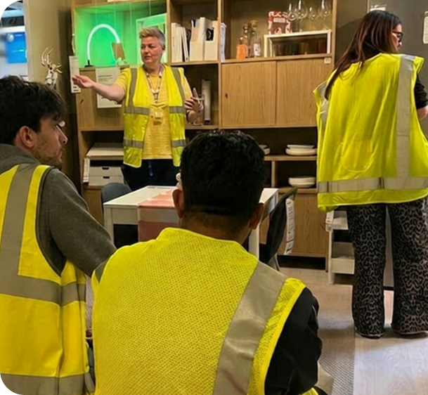 IKEA employees taking part in a workplace skills session through a Fedcap UK employer partnership.
