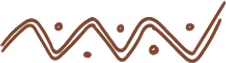 Abstract brown zigzag wave pattern on a transparent background.