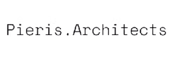 Pieris Architects text logo in black and white.