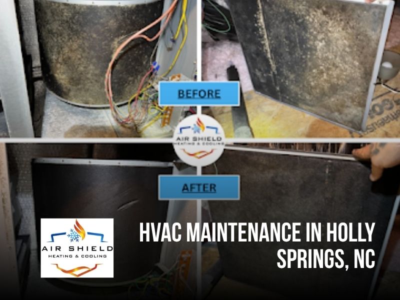 HVAC maintenance in Holly Springs, NC by Air Shield Heating & Cooling. Keep your heating and cooling systems running efficiently with professional preventive care.