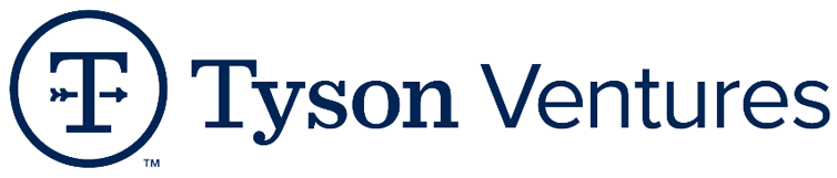 Tyson Ventures logo with stylized T emblem and text in blue.