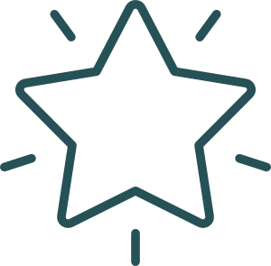 Icono de estrella para representar la excelencia.