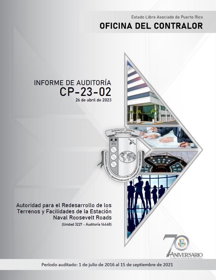 Portada del Informe de Auditoría CP-23-02