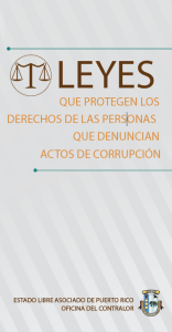 Leyes que protegen los derechos de las personas que denuncian actos de corrupción