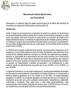 Memorial de Presupuesto 2021-22