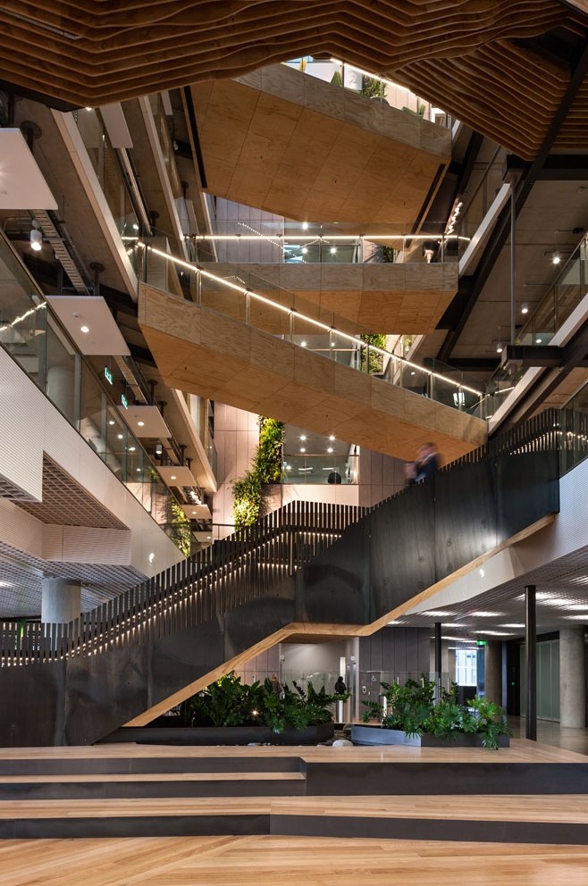 GreenAir planting through Fonterra's office floors, Auckland