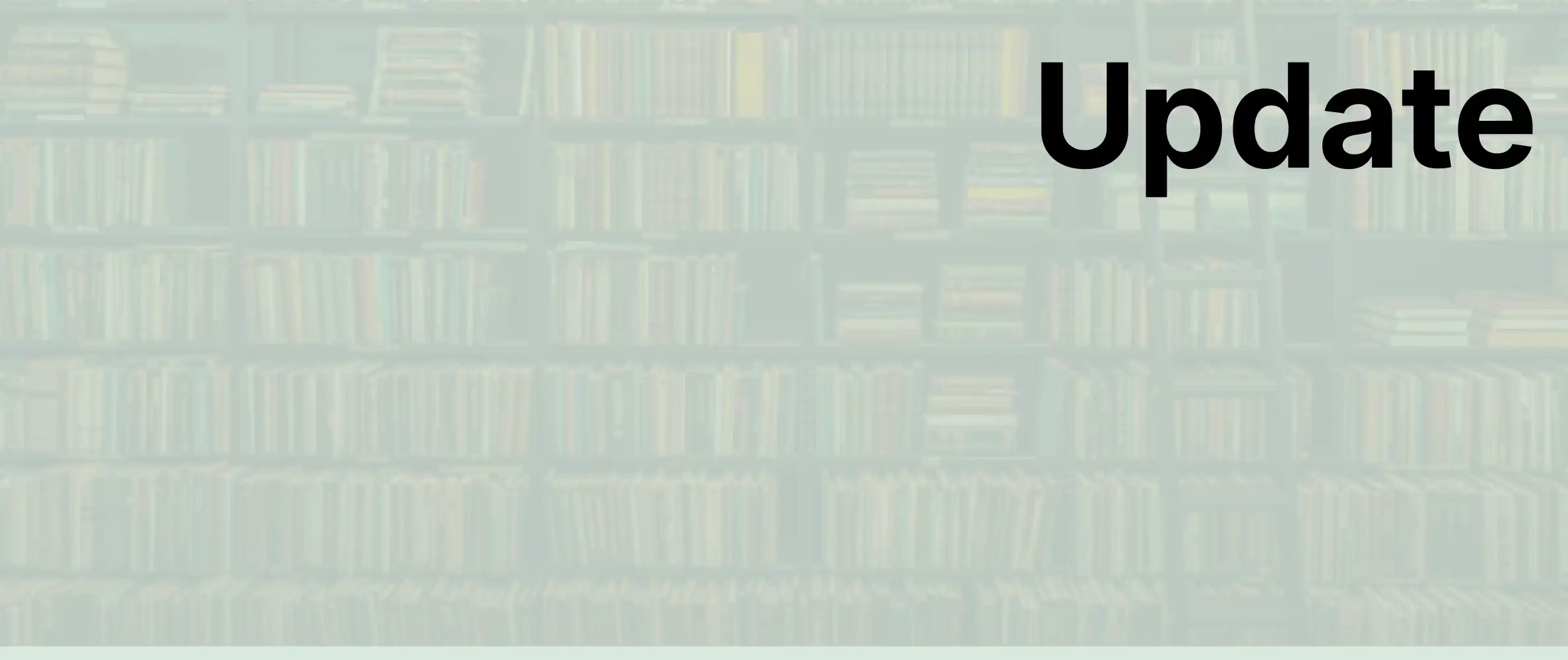 Illustration of a paper document labelled “Update”, representing an Access Copyright news announcement