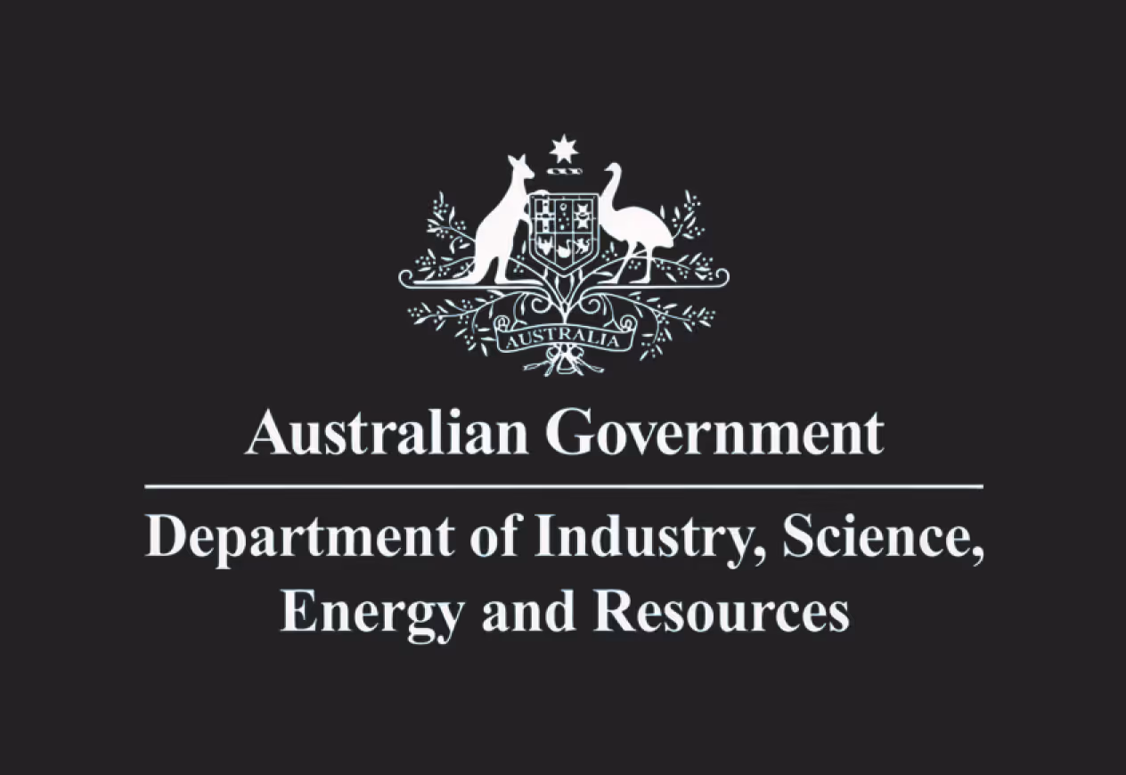 Logo of the 'Australian Department of Industry Science and Resources'