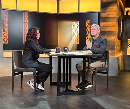 Hedieh Mirahmadi Falco with Pastor Jack Hibbs