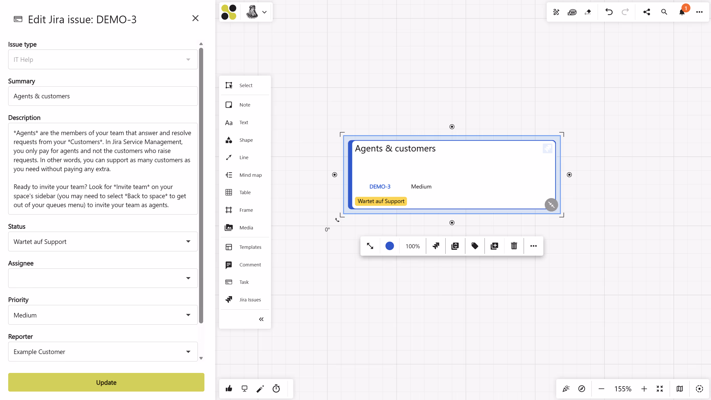 Edit Jira Issues in Collaboard