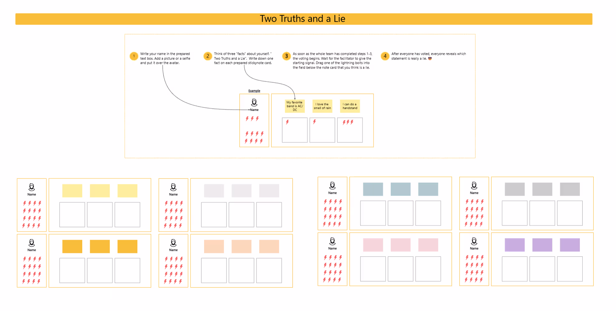Two Truths and a Lie Template