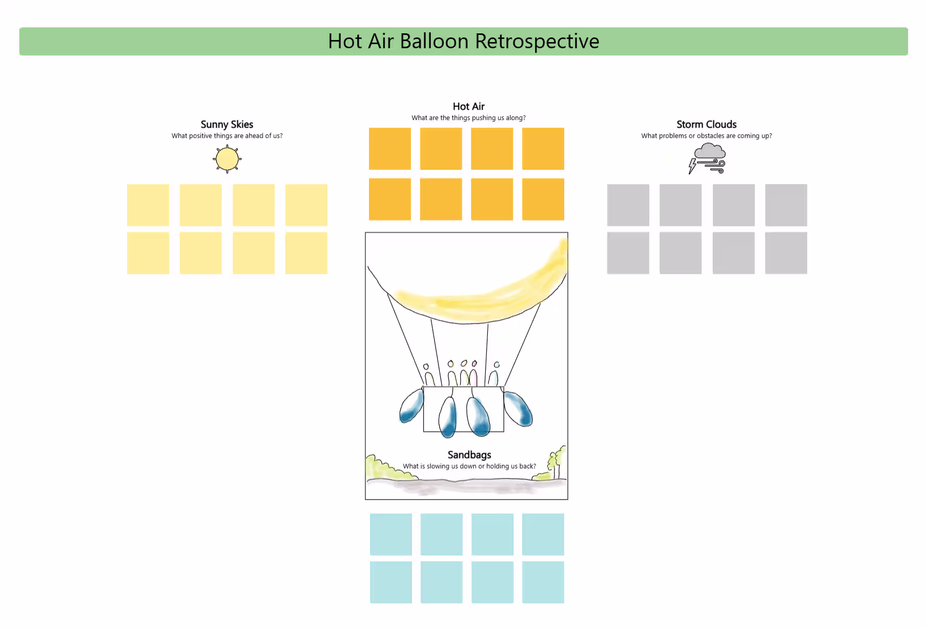 Hot Air Balloon Retrospective Template