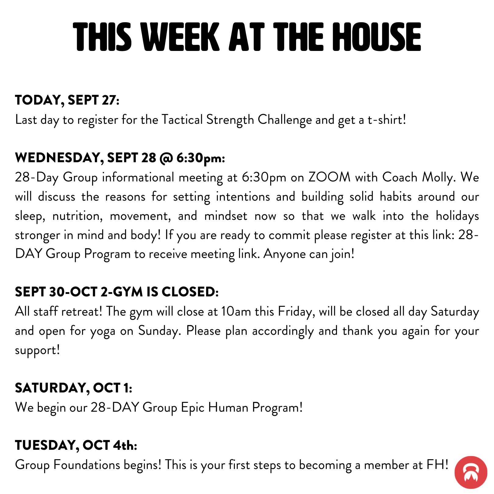 This week at FUELhouse!