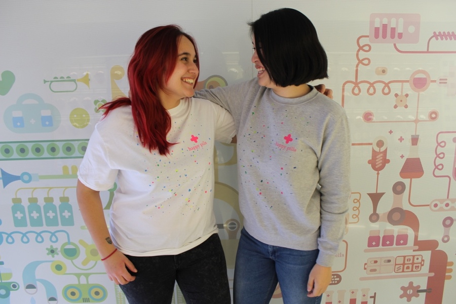 Happy Pills hoodie and T-shirt