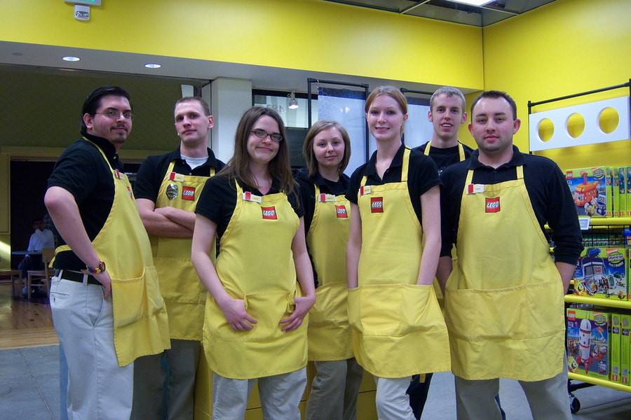 Lego's shop branded uniform 