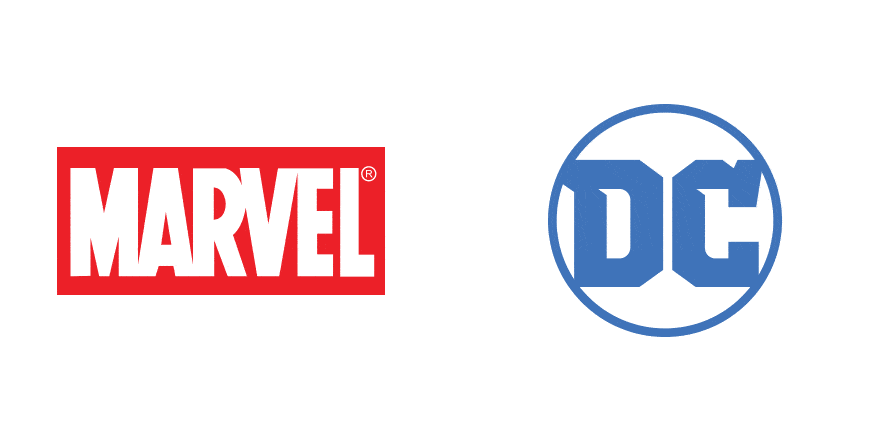 Design created by Printsome for the creative exercise Brand Colour Swap. Marvel VS DC