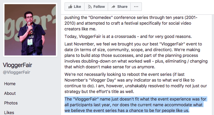 vlogger fair - youtube events